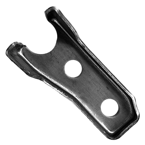 Pressed sheet metal mounting bracket with pierced holes and formed flanges